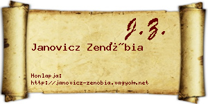 Janovicz Zenóbia névjegykártya